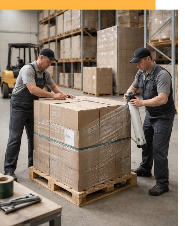 Упаковка и паллетирование грузов от 3555 руб: защита и крепление